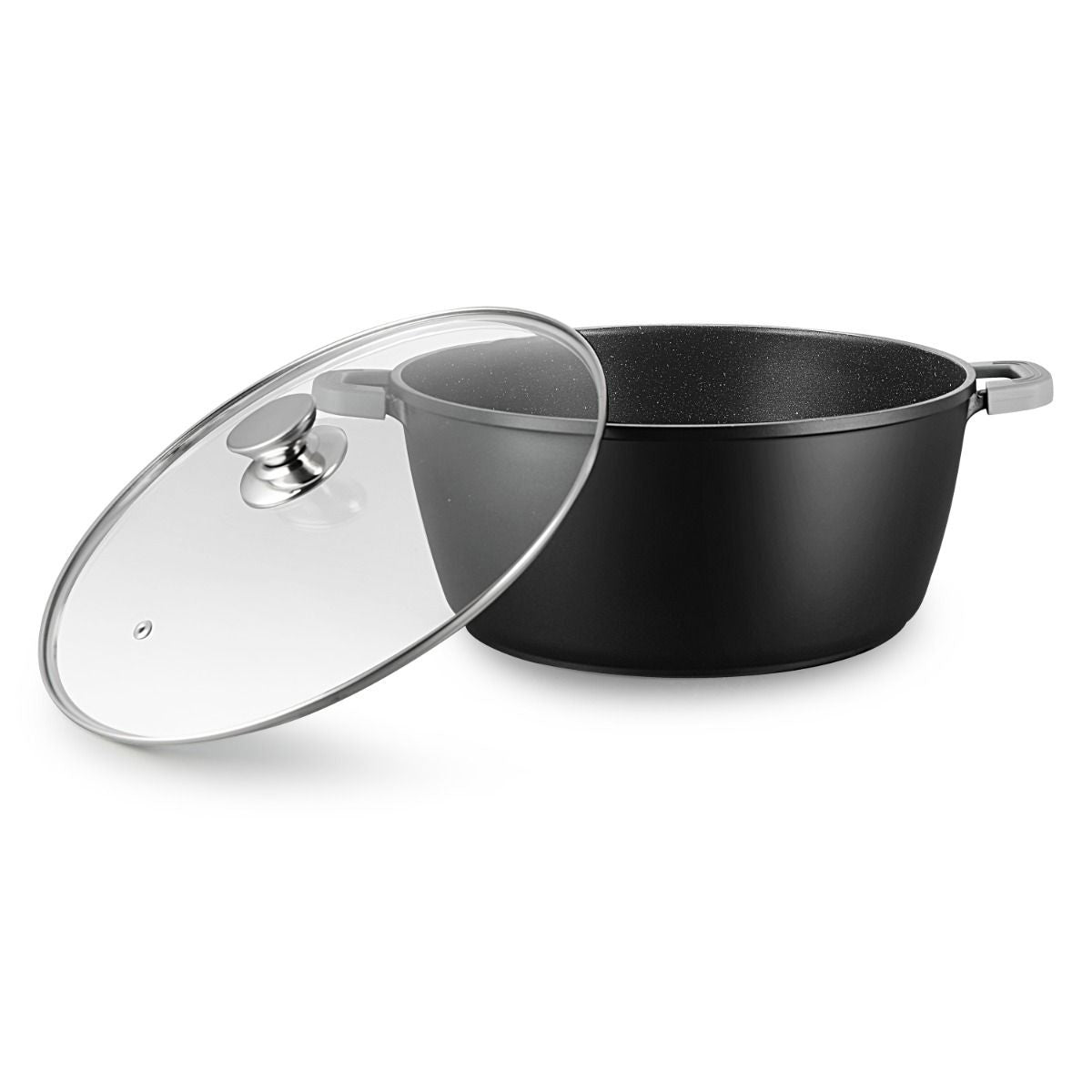 Ferveo Omega Braadpan met Deksel - 32cm - Zwart - Inductie
