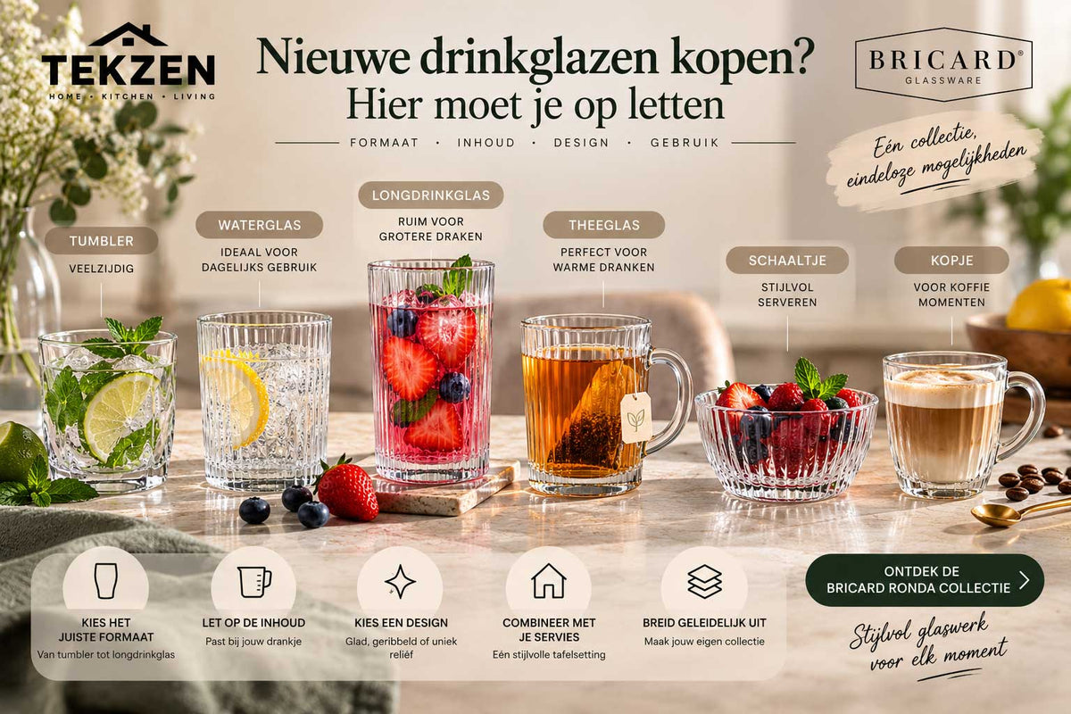 Nieuwe drinkglazen kopen? Hier moet je op letten
