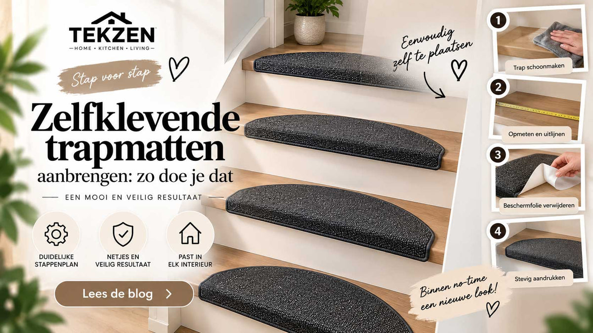 Zelfklevende trapmatten aanbrengen: zo doe je dat stap voor stap