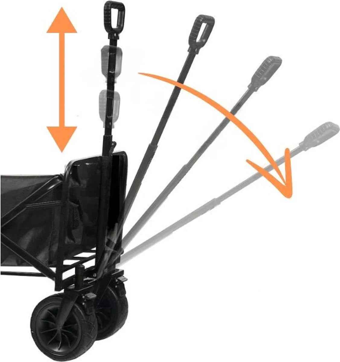 Traveleo Bolderkar - Opvouwbaar - 70kg - Zwart - L 85 x B 50 x H 59 cm - TEKZEN