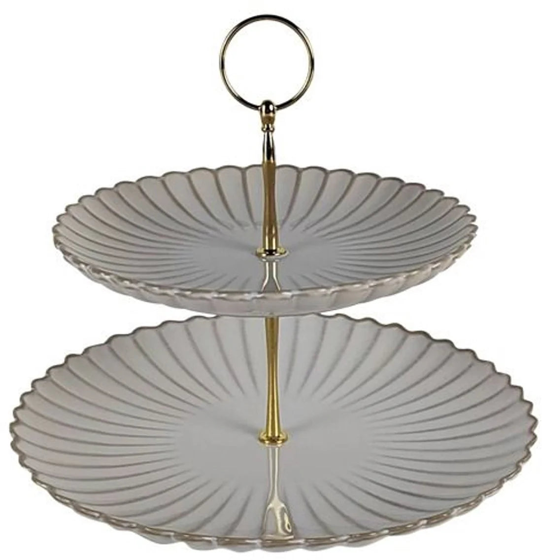 Bricard Paris Etagère - 2-Laags - Porselein - Wit/Goud