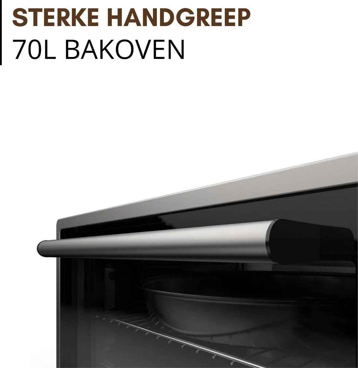 Teffo Vrijstaande Oven - XXL Pro - 70L - Elektrische Oven - Grijs - TEKZEN