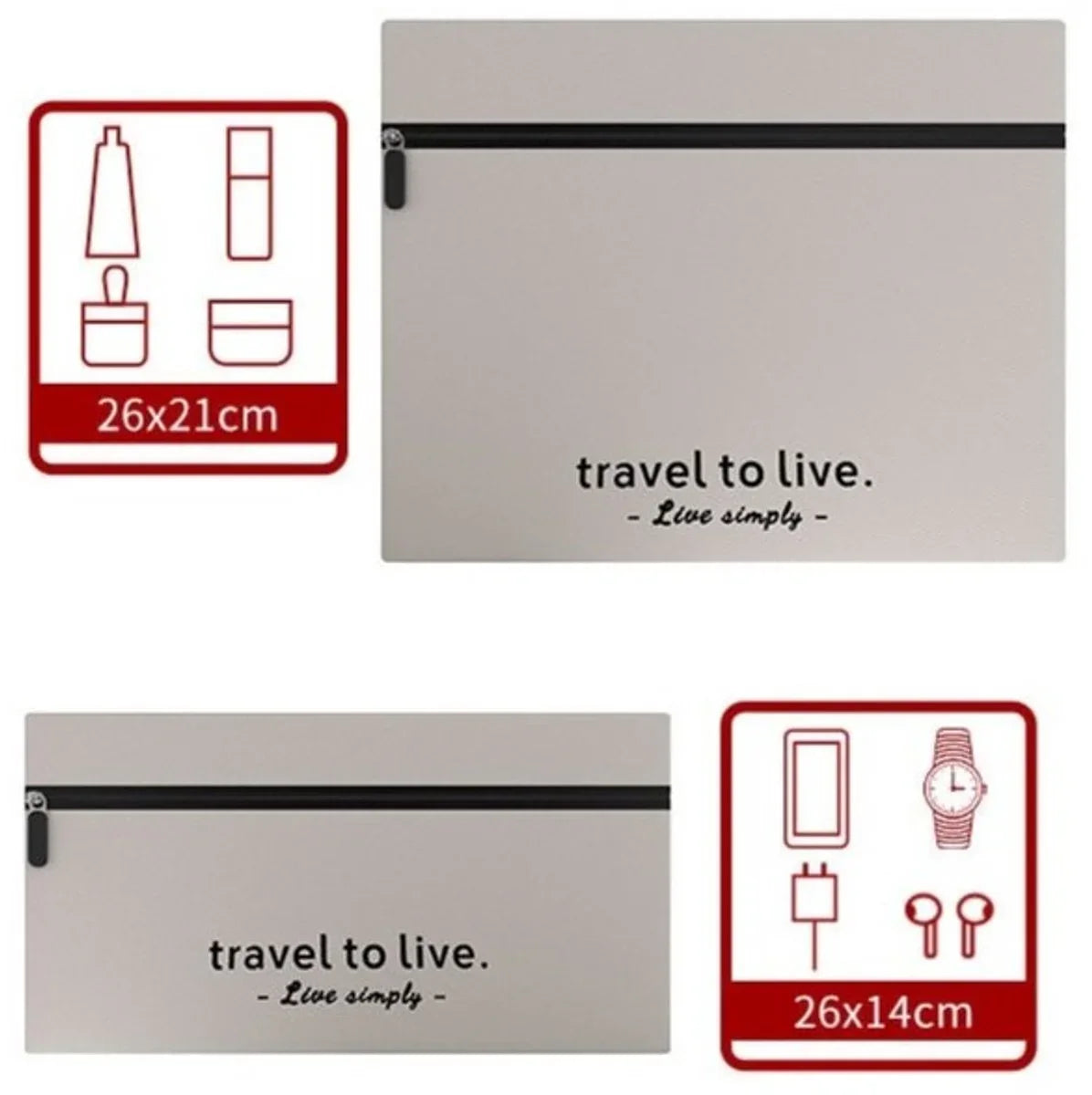 Hauskraft Packing Cube - 7-delig - Beige - Koffer Organizer Set - Backpack en Koffer - Travel Cubes