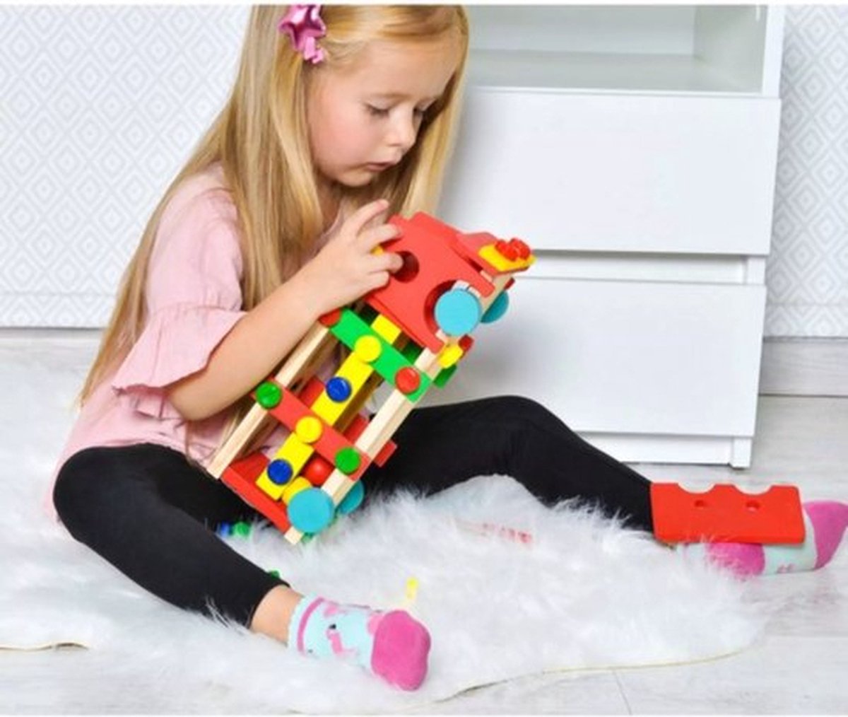 Kruzzel Wooden Educational Truck - Playful and Educational Toys for Children