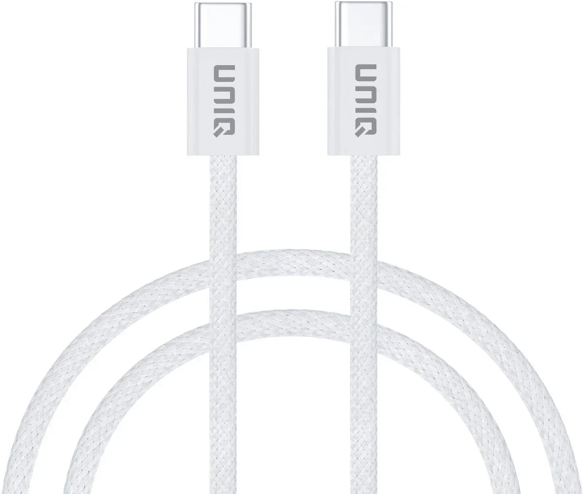 UNIQ USB-C-zu-USB-C-Kabel – 100 cm – 60 W – Schnellladekabel – Weiß