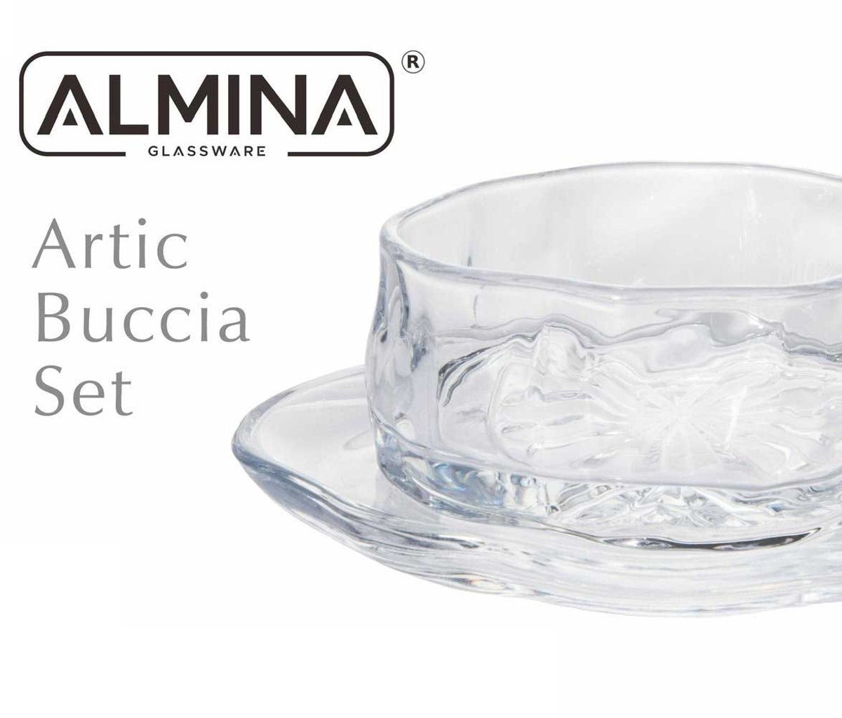 Almina Artic Buccia - Schaaltjes Set incl. Schotels - 12-delig - Voor Dessert, Salade en Snacks