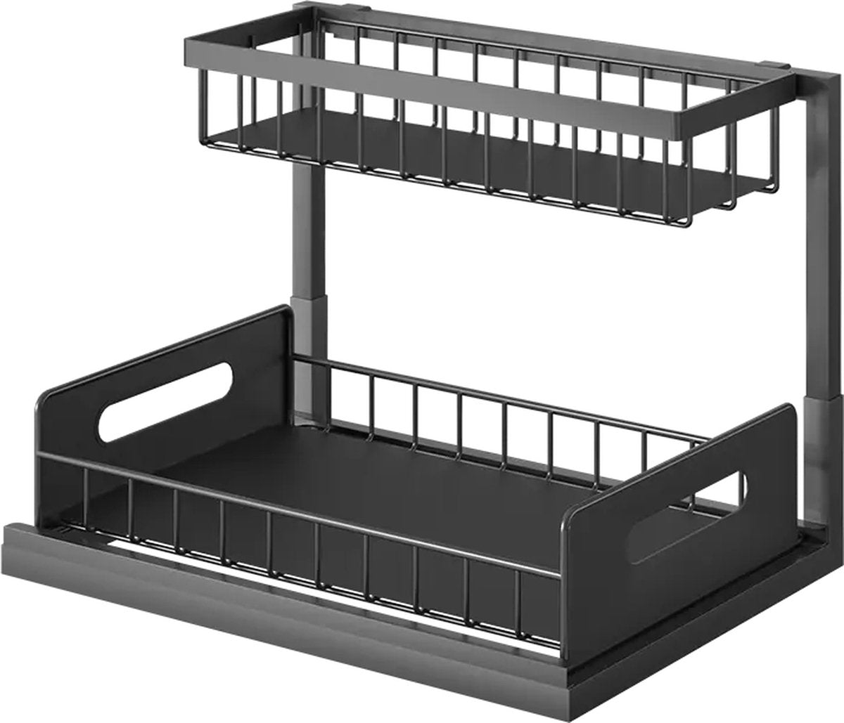 Cheffinger Sink Cabinet Organizer - Extendable - Dish Rack - Kitchen Cabinet Organizer - Kitchen Organizers - Organizer - Sink Rack - Kitchen Drawer