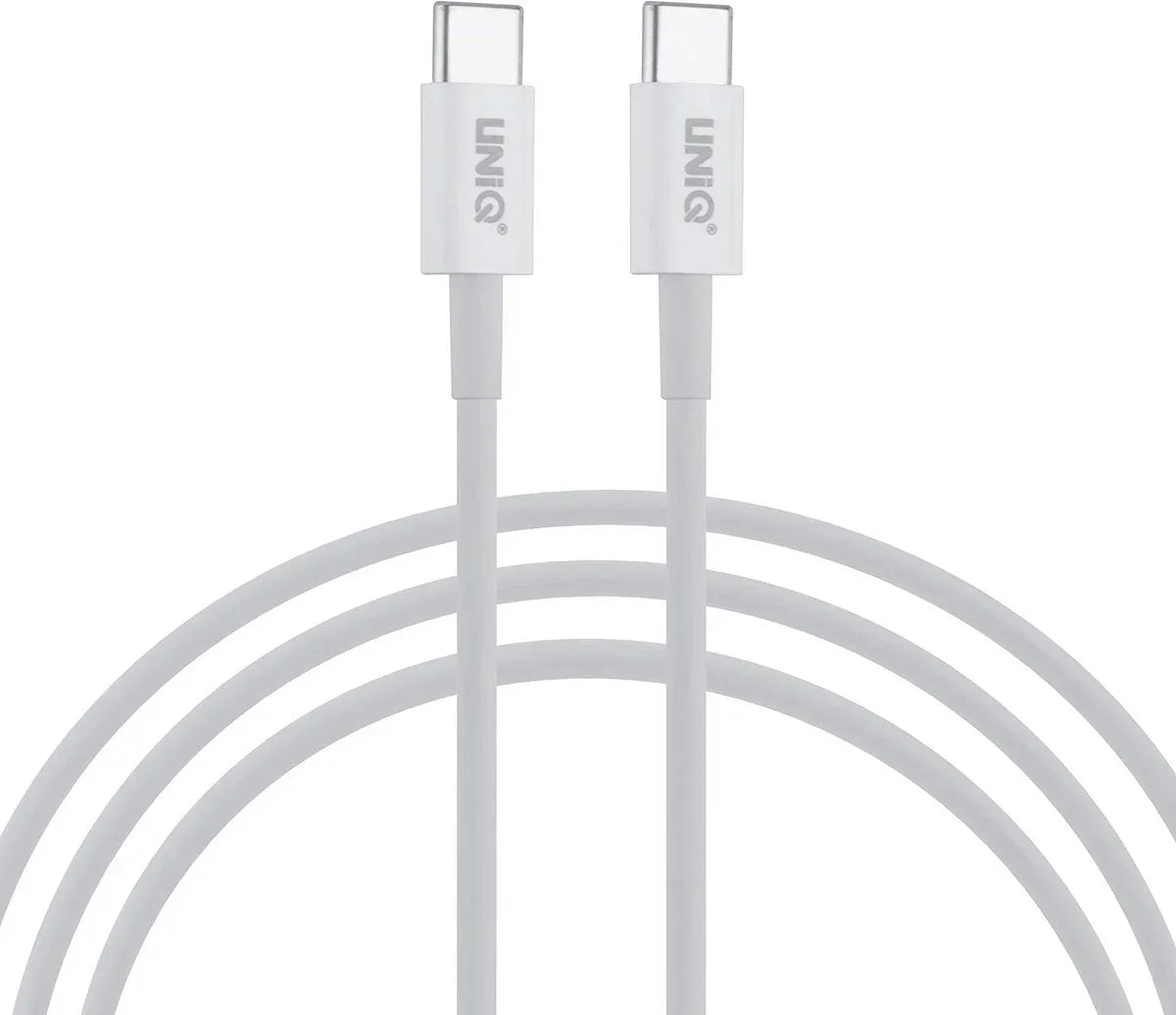 UNIQ USB-C-zu-USB-C-Kabel – 100 cm – Schnellladekabel – Weiß