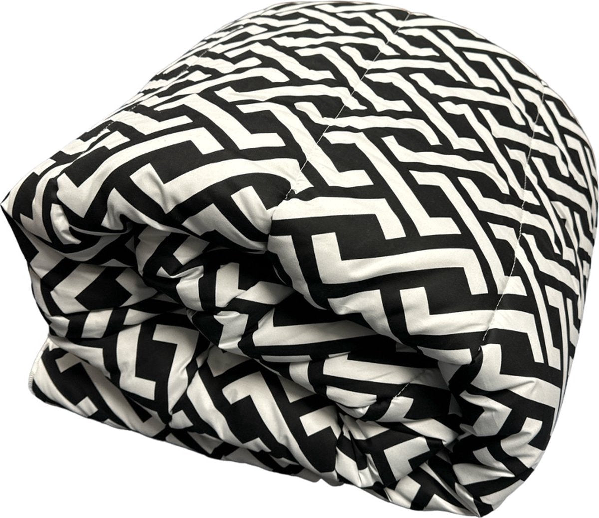 Kadirelli Dubbelzijdig Dekbed zonder Overtrek - 240x220cm - Zwart/Wit/Grijs - Wasbaar Dekbed - Hoesloos Dekbed - Tweepersoons Dekbed