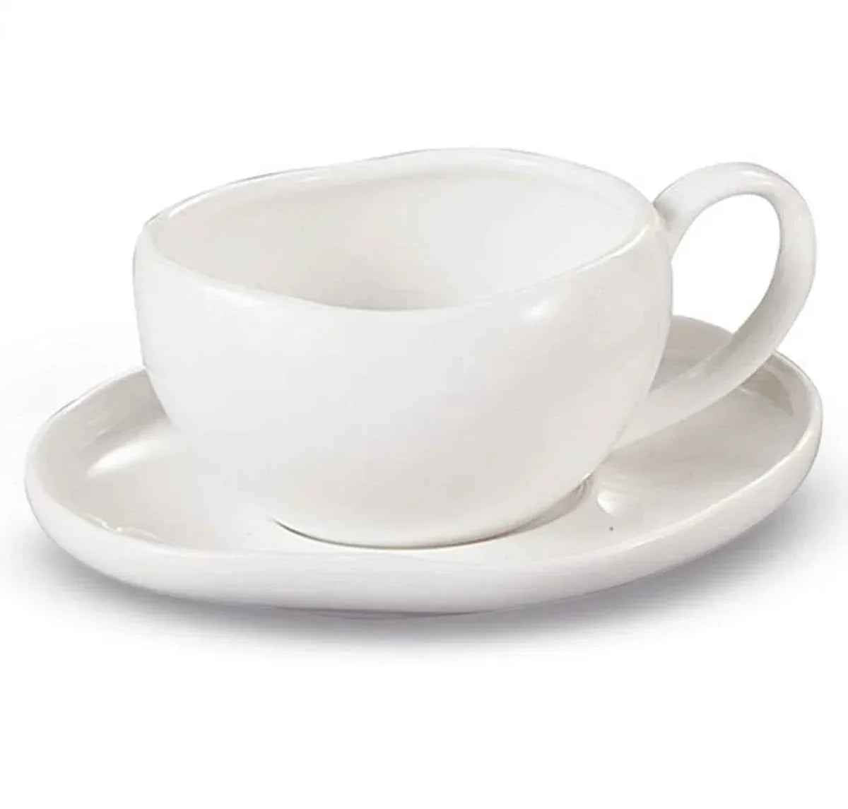 Bricard Barles Koffieset - 12-delig - Wit - 225ml - Porselein - Koffiekopjes