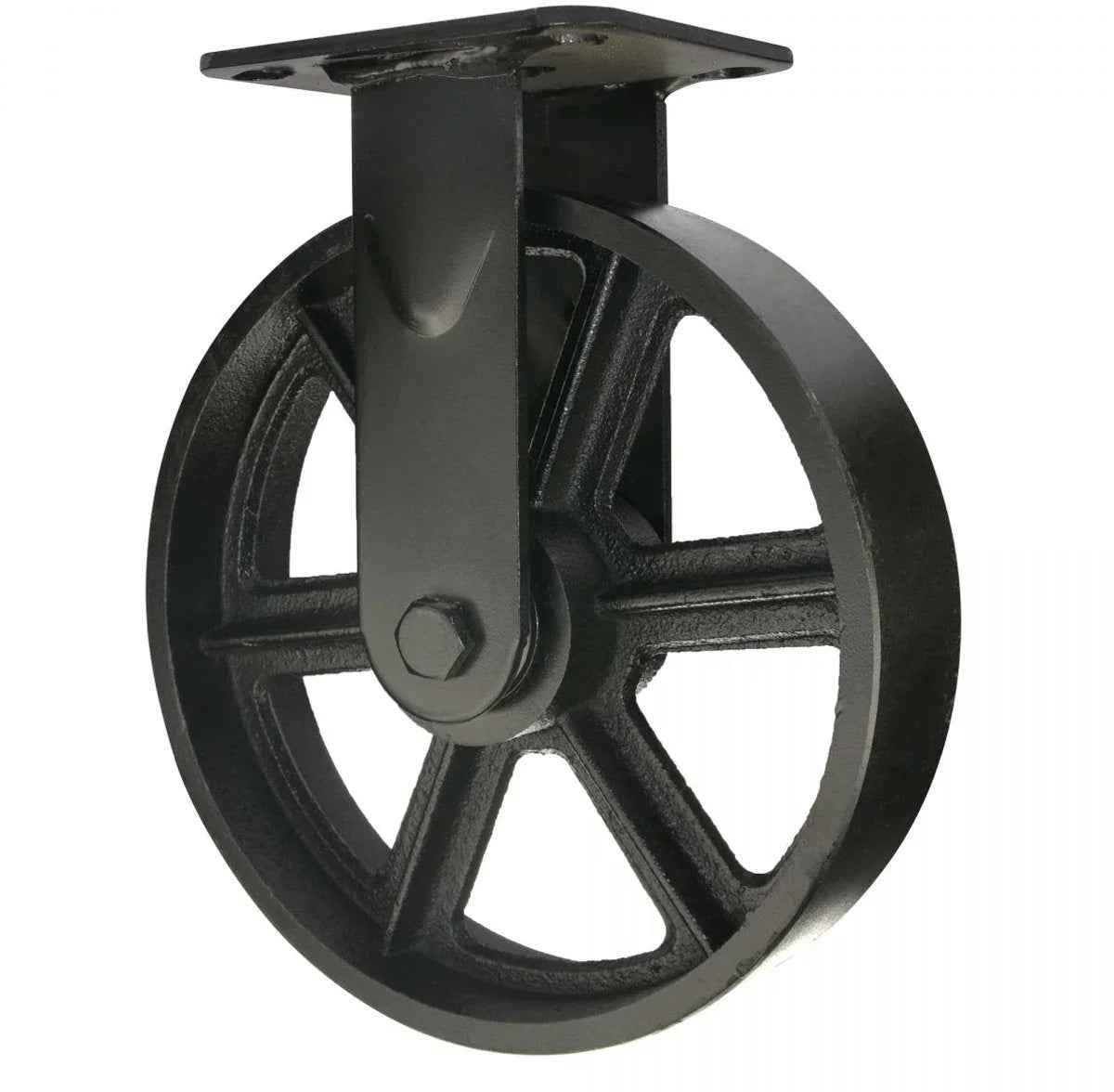 Maclean Bokwiel - Zwart - Gietijzer - Ø200mm - Laadcapaciteit 400kg - TEKZEN