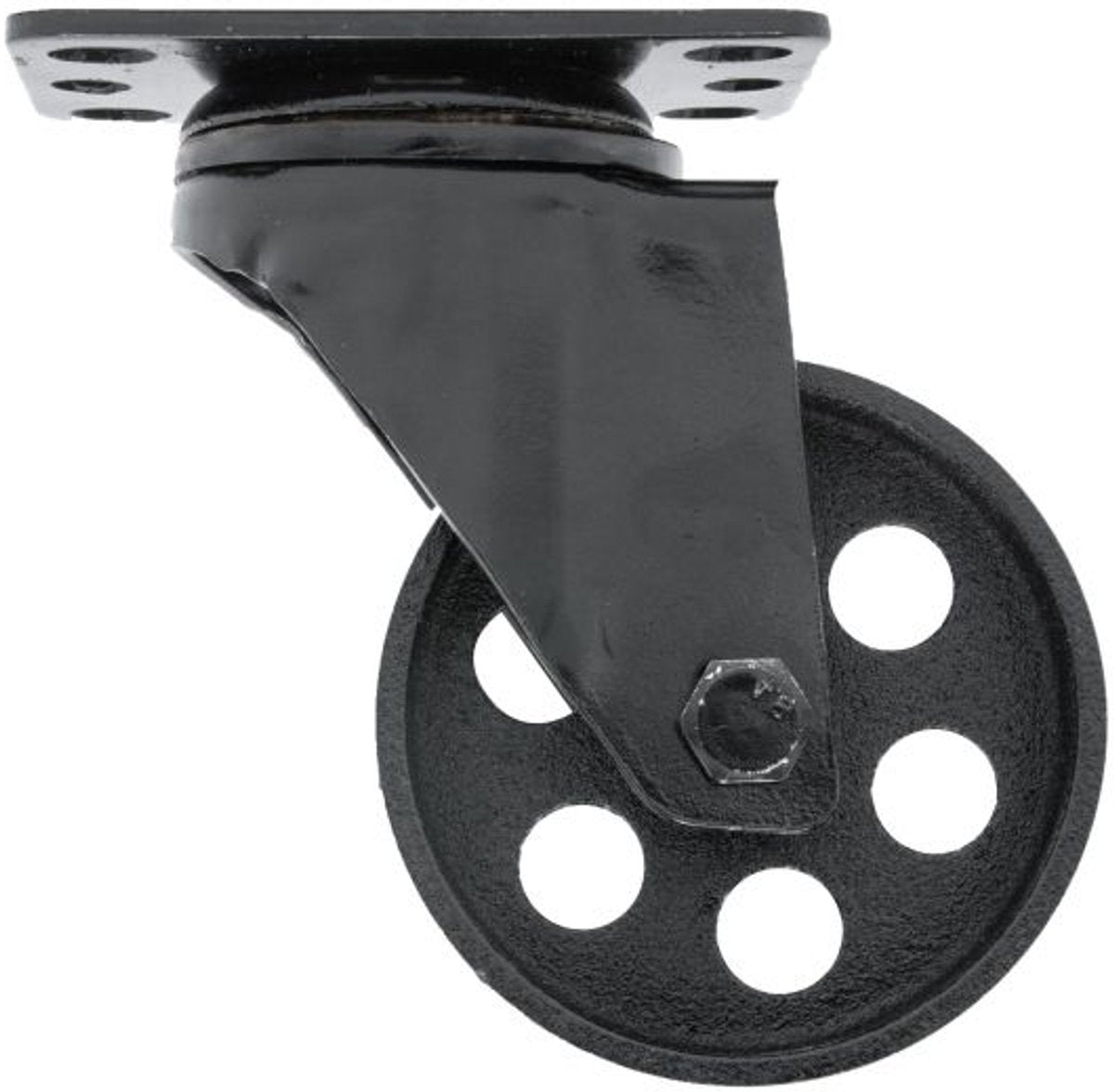 MacLean Zwenkwiel - Zwart - Gietijzer - Ø92mm - Draagvermogen 120KG