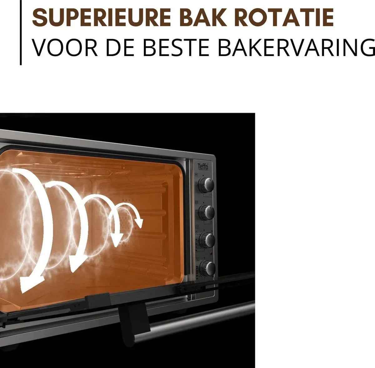 Teffo Vrijstaande Oven - XXL Pro - 70L - Elektrische Oven - Grijs - TEKZEN