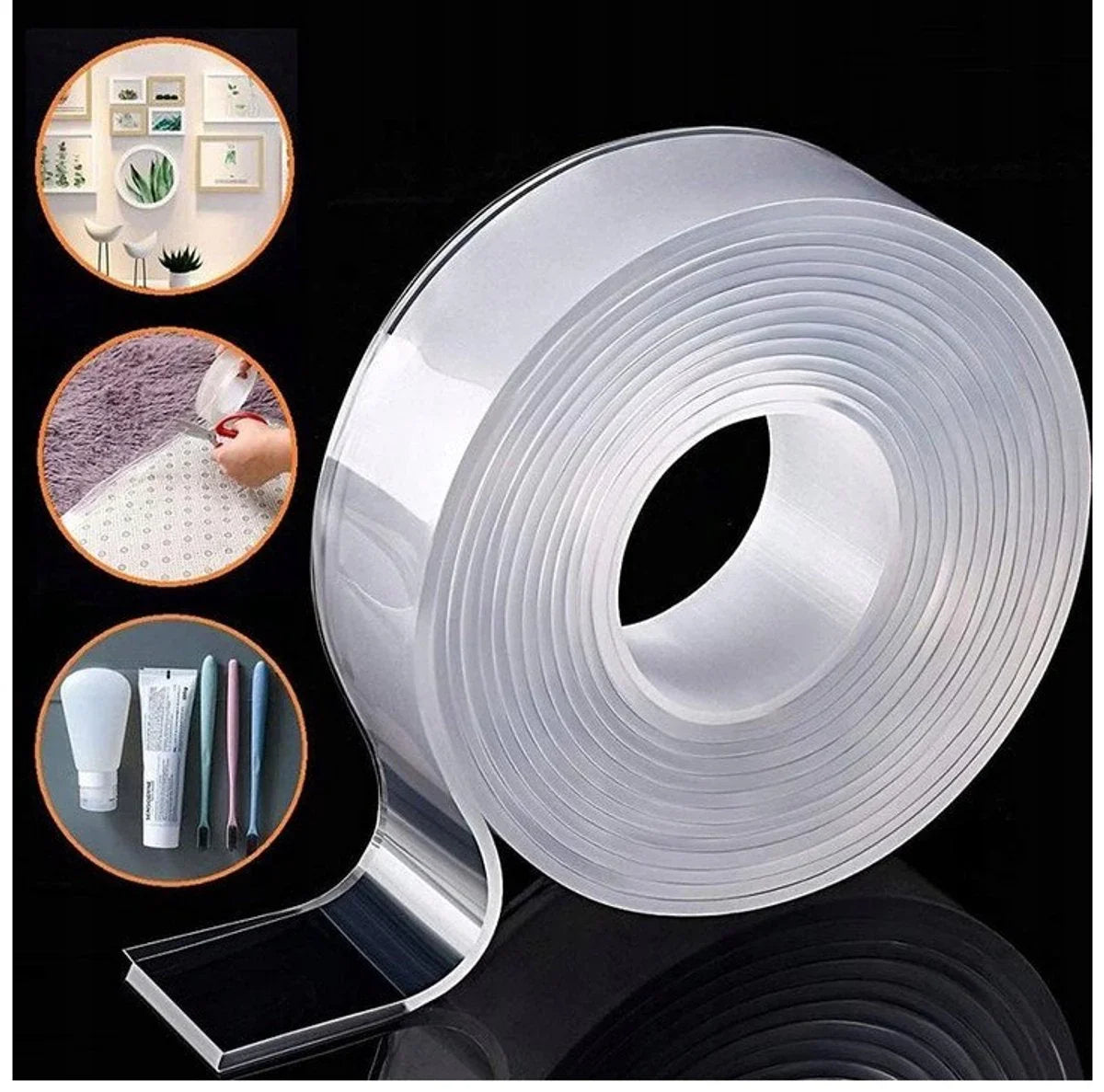 Hauskraft Nano Tape - Dubbelzijdige Tape - 3cm x 3m - Transparante Dubbelzijdige Plakband