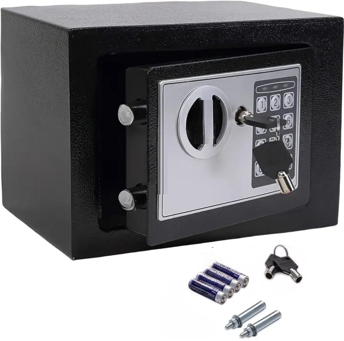 Stark's Vault - Electronic Combination Lock and Emergency Key - Money Vault - Jewelry Vault - 17x30x17cm - Black