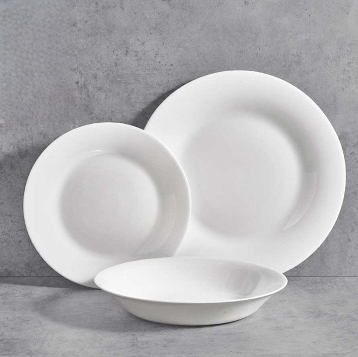 Vivalto - Luxe Borden - 18 Stuks - Wit - Horeca - Set - Pack - Witte Borden - Kwaliteit - Dinerbord - Ontbijtbord - Lunchbord