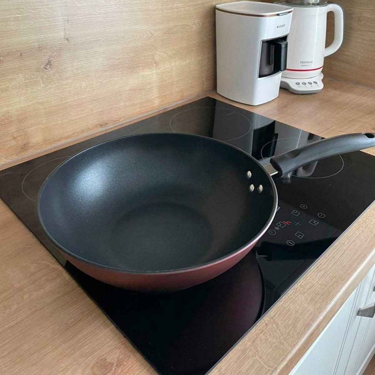 Kadirelli Wokpan - 32cm - Rood - PFAS-Vrij - Inductie