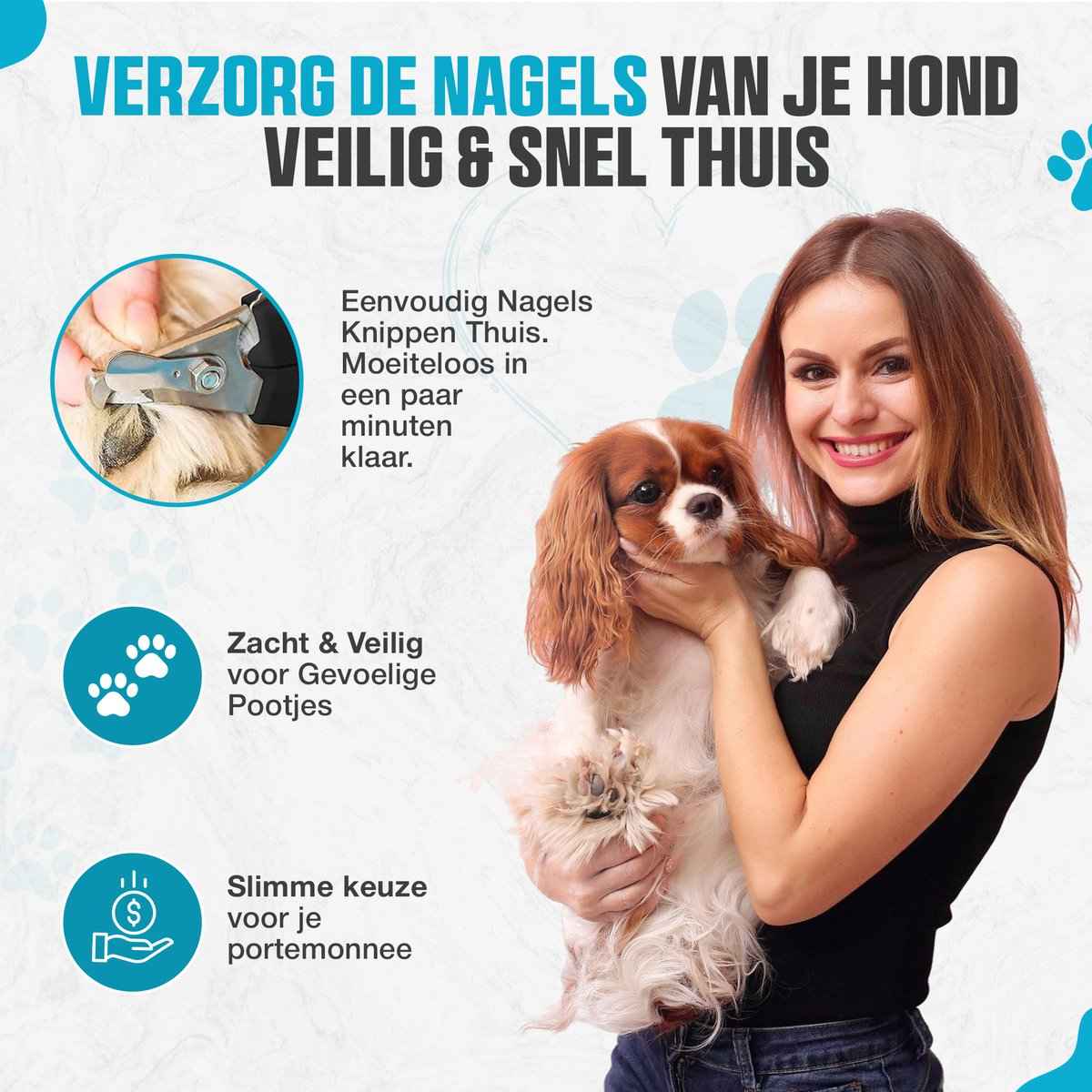 Furley’s Professionele Nagelknipper & Nagelvijl voor Honden, Katten & Huisdieren – RVS – Veiligheidsslot – Antislip – Voor Klein & Middelgroot – Veilig & Comfortabel