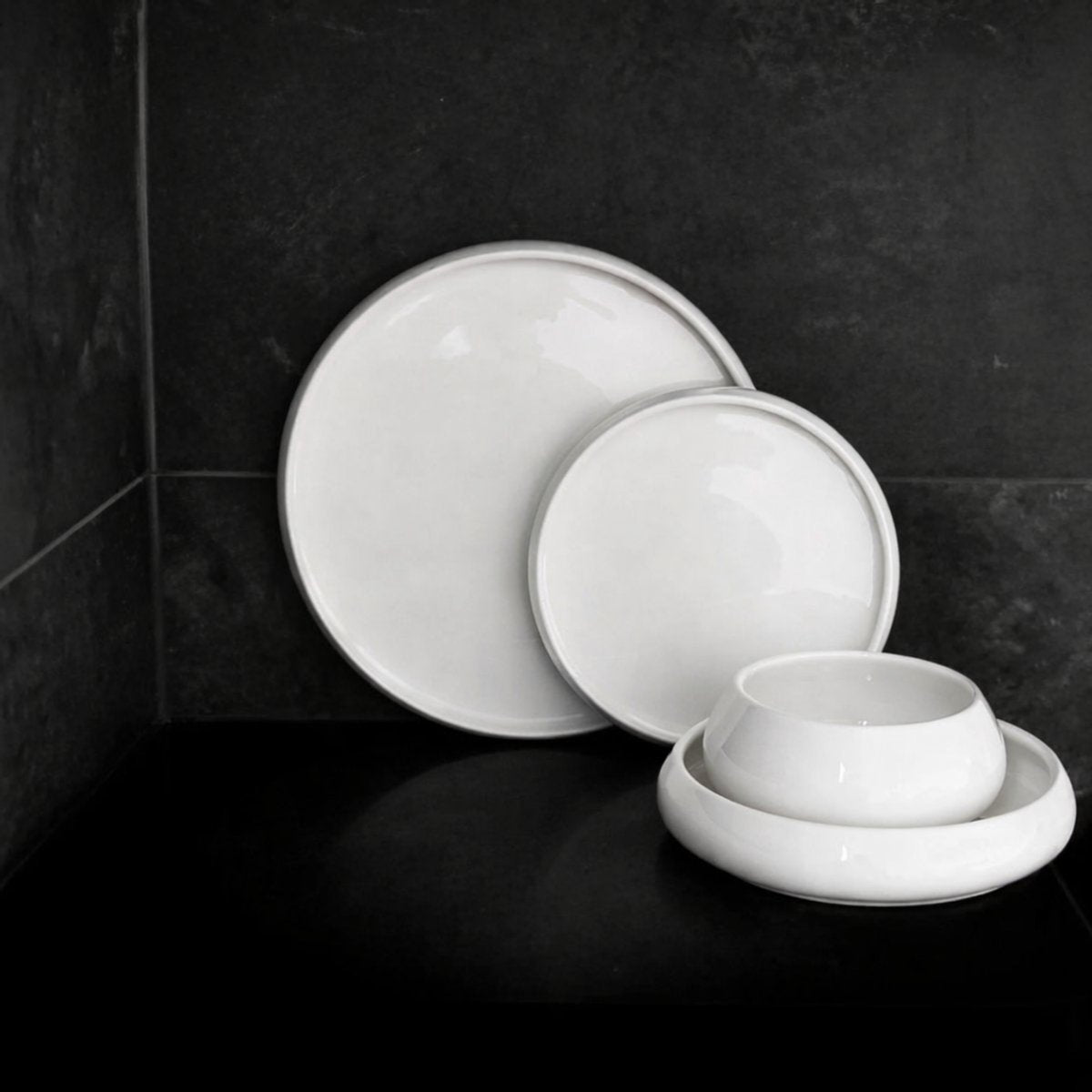 Glozini Tokyo - Serviesset - 24-delig - Porselein - 6-Persoons - Wit