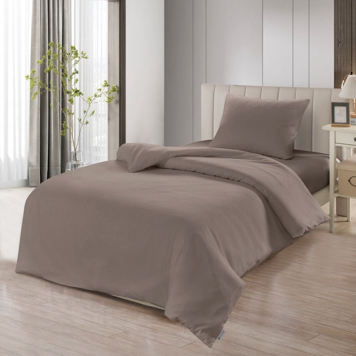 Lavella Sade Dekbedovertrek Set 4-delig - Bruin - 240x220cm