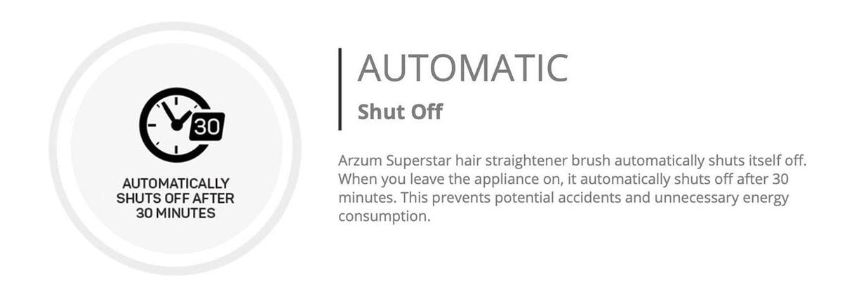 Arzum Superstar AR5036 - Styling Brush - Black/Copper - LED Display - Ceramic Coating - Tourmaline Ion Technology - 140-220°C - 53W