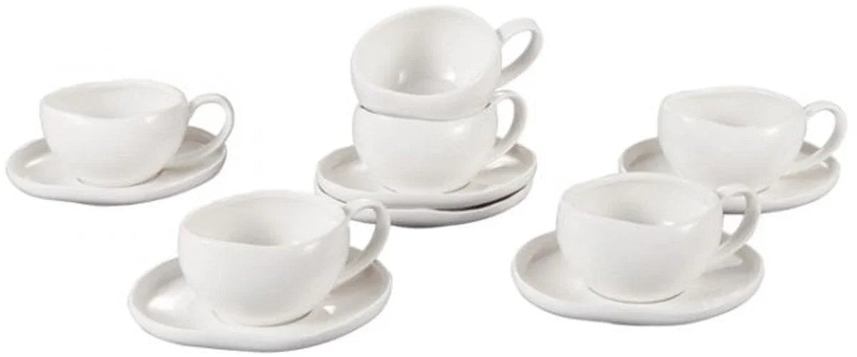 Bricard Barles Espresso-Set - 12-teilig Weiß - 125 ml - Porzellan - Kaffeetassen