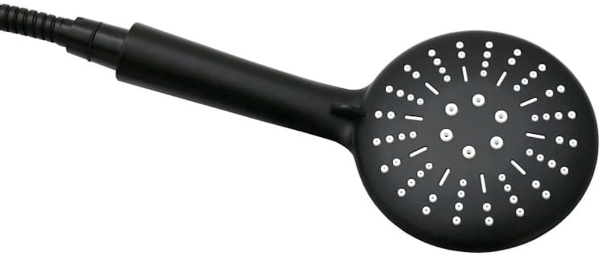 Hauskraft Luxe Doucheset met 3-Standen Douchekop – Zwarte Afwerking & Verstelbare Slang