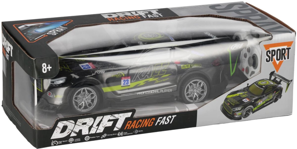 Mega Creative RC Drift Raceauto met Rookeffect – 36x12x16 cm Vol Actie & Snelheid