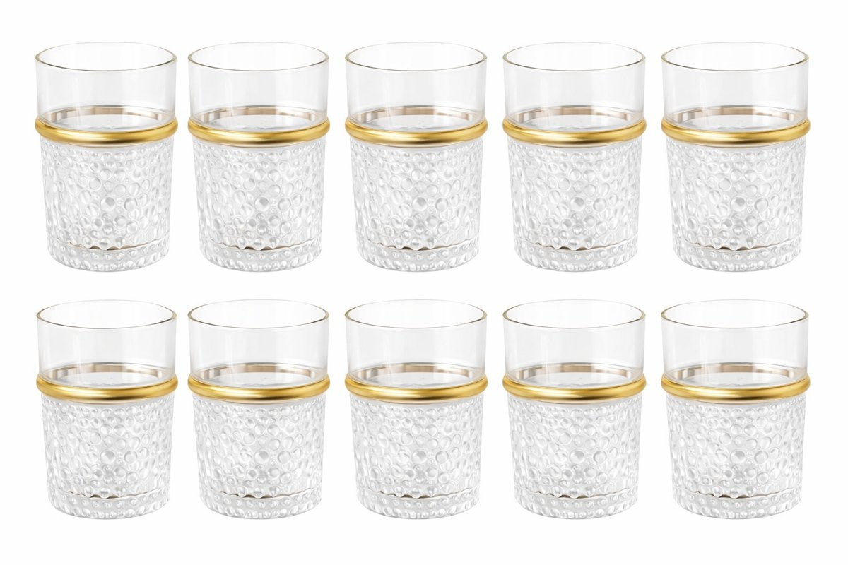 Glozini Marokkaanse Theeglazen - Set van 12 Glazen - 180ml - Thee & Koffieglazen