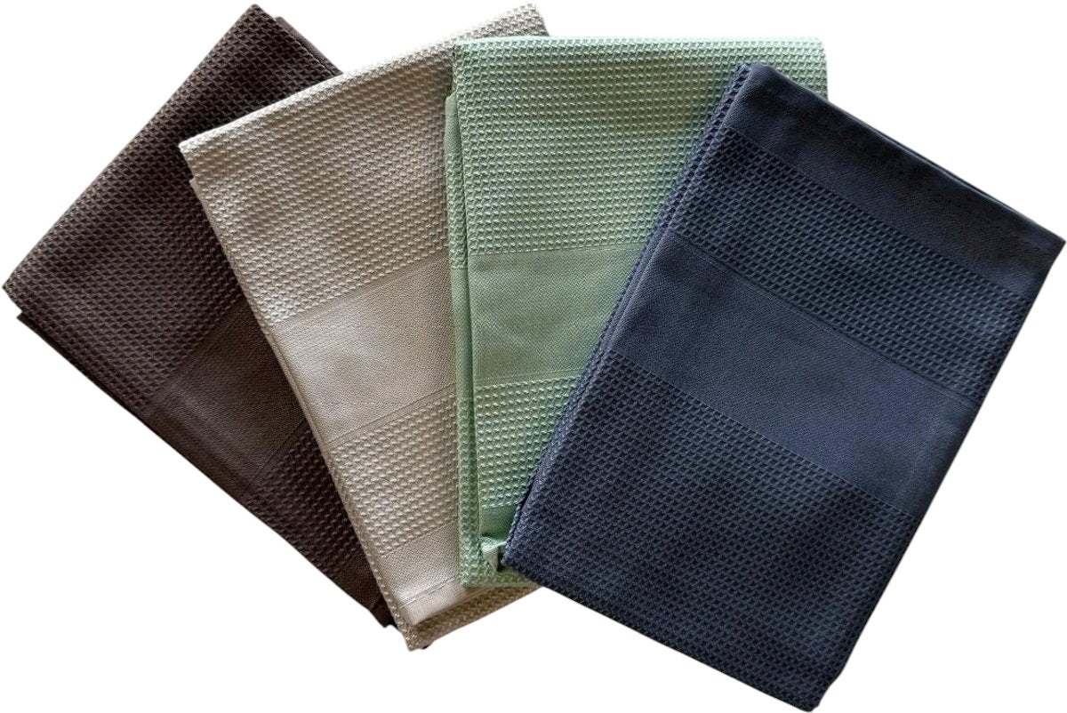 Kadirelli Microvezel Schoonmaakdoekjes - 4 Stuks - Sneldrogend & Absorberend - 40x60cm