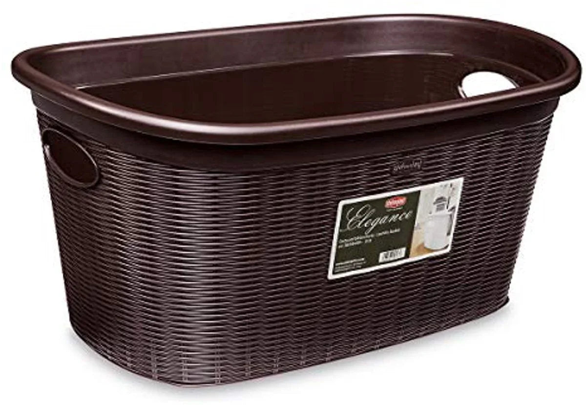 Stefanplast Elegance Wasmand - Bruin - Kunststof - 38x58x28cm