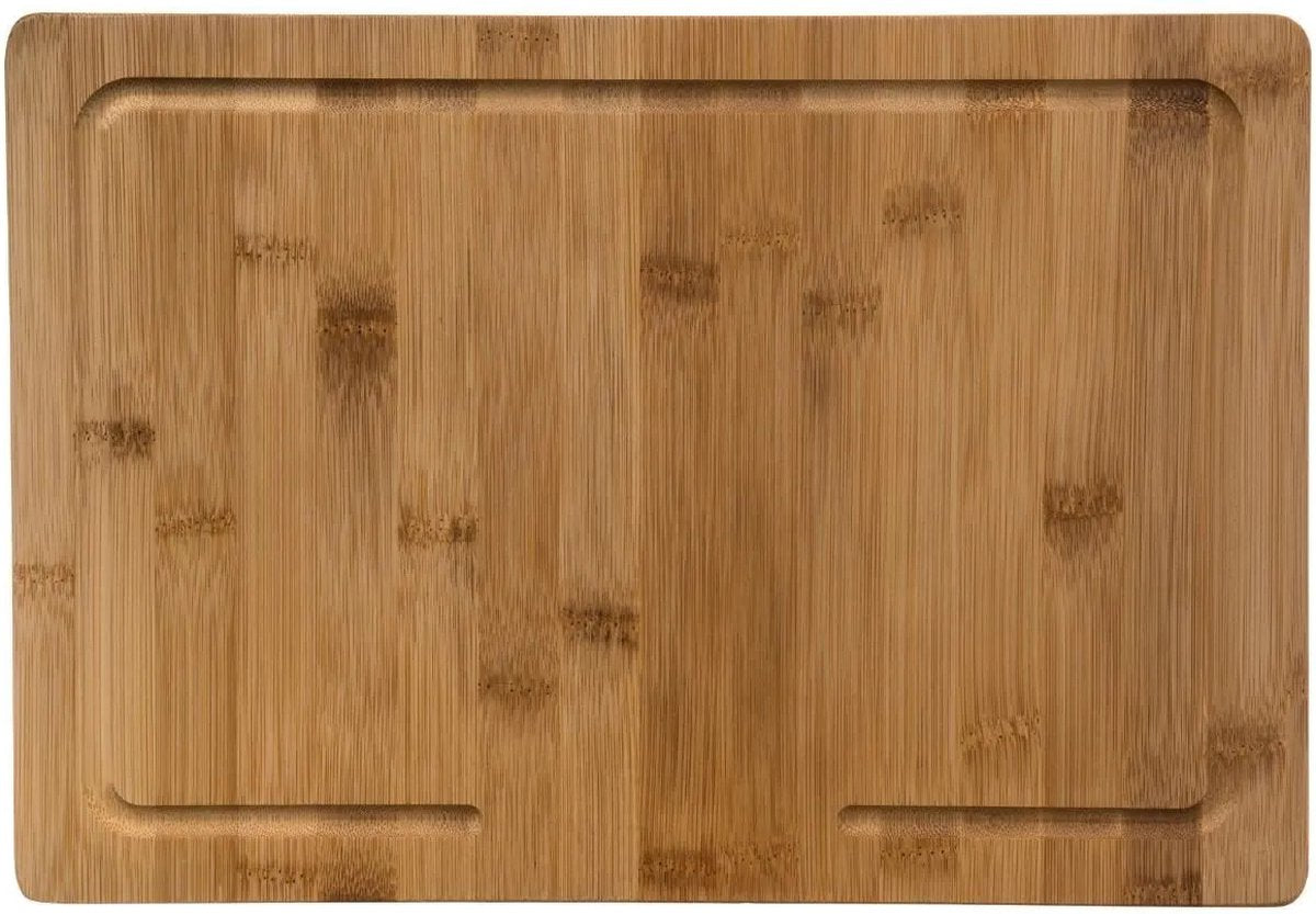 5Five Schneidebrett mit Stopper – Bambus – 35 x 24 cm – Brotschneidebrett