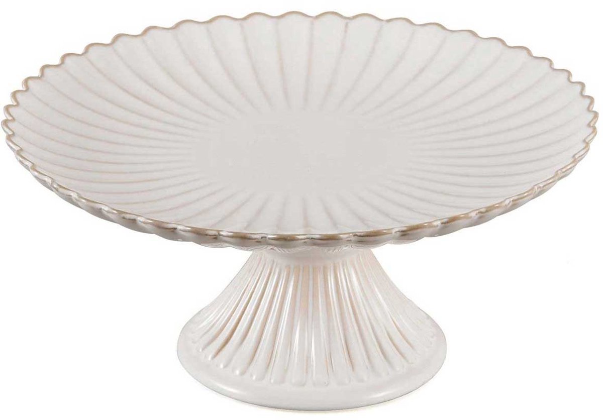 Almina Bloomy Taartplateau op Voet - 33cm x 14cm - Porselein