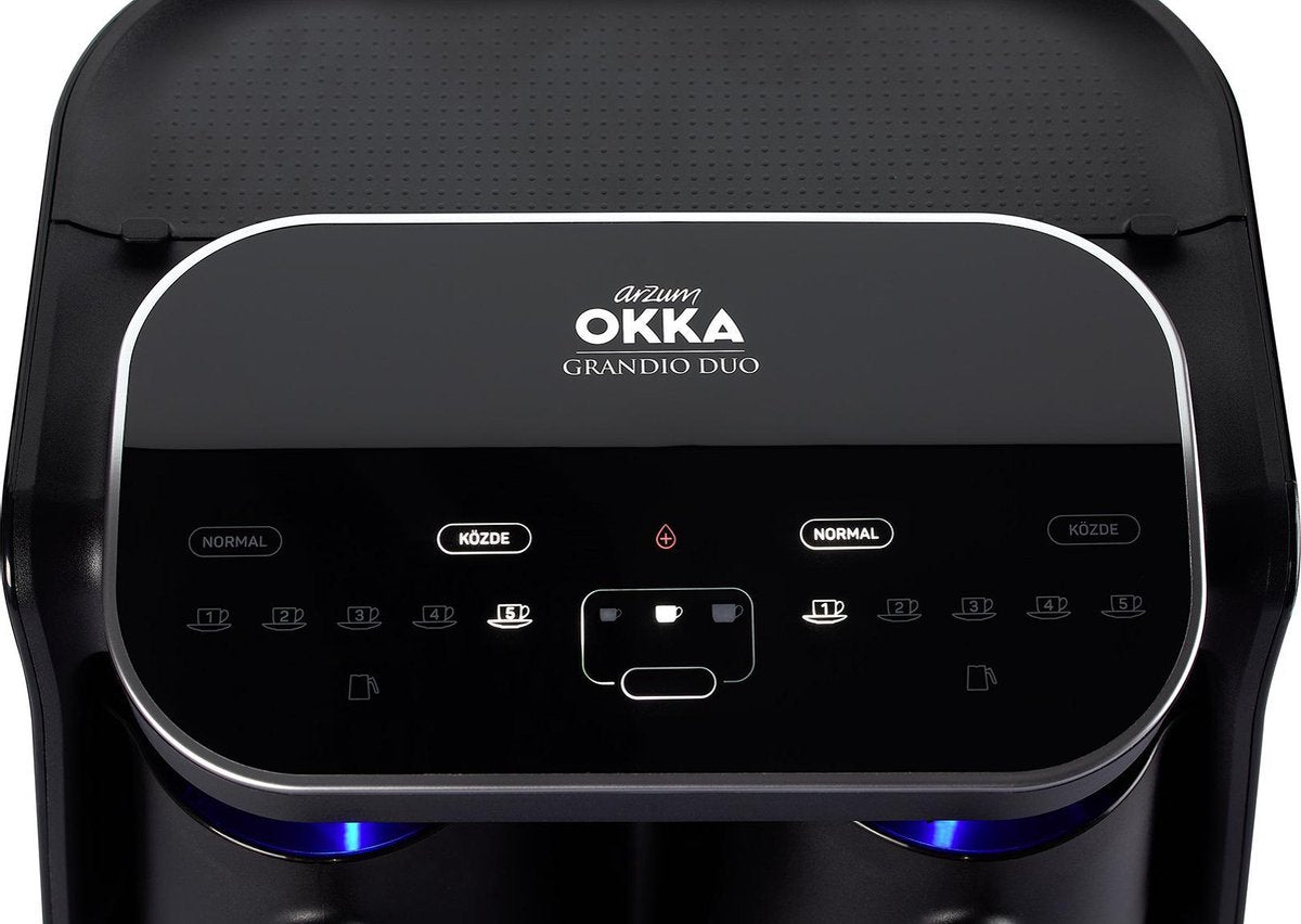 Arzum OKKA Grandio DUO Chrome - Turkish Coffee Machine - 10 cups - Turkish Coffee Maker - Freestanding Turkish Coffee Maker