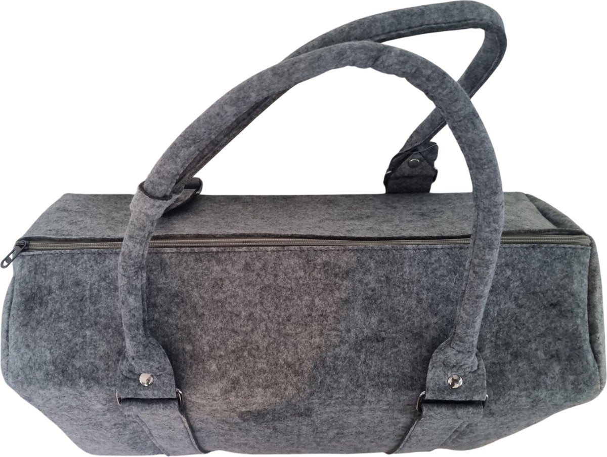 Viva Reistas Vilt met Rits - Lichtgrijs - Shopper - Weekendtas - Luiertas - 50x30x23cm