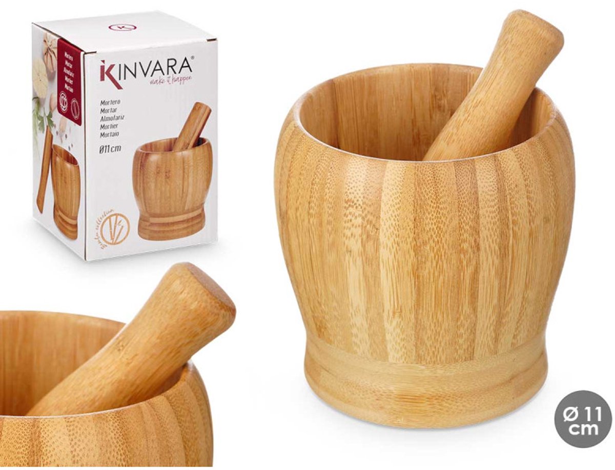 Kinvara Vijzel en Stamper - Bamboe - 250ml