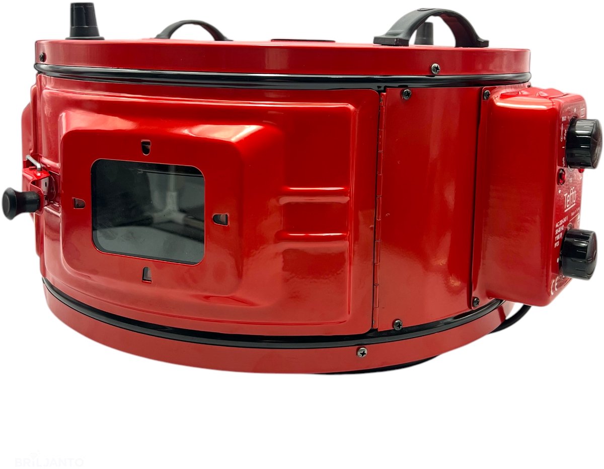 Teffo Vrijstaande Ronde Oven - 42L - Elektrische Oven - Rood