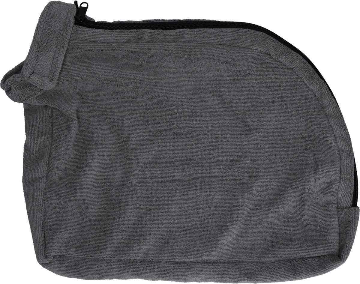 Royal Dry Doggybag L - Microvezel Hondendroogzak - Ruglengte 75 cm - Hondenbadjas - Honden handdoek - Grijs