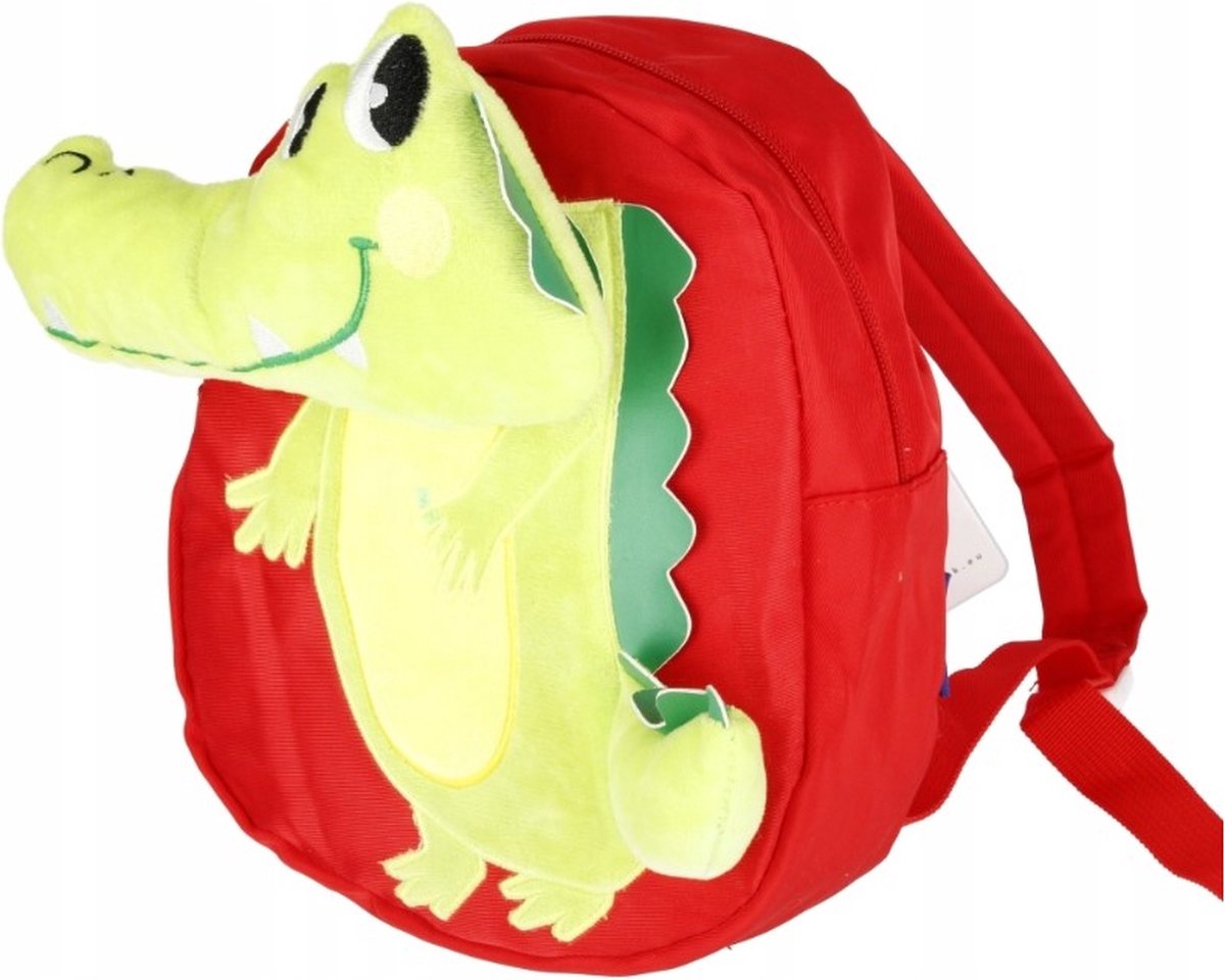 Starpak Rucksack – Krokodil – 3D – Rot – Mini-Schulrucksack – 27 x 26 x 14 cm