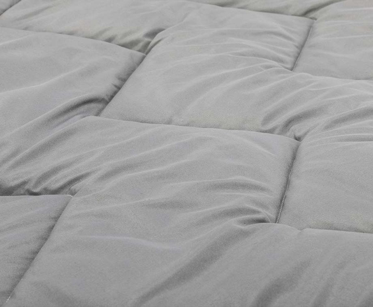 Dreamswan Dubbelzijdig Dekbed zonder Overtrek - 140x200cm - Grijs - Wasbaar Dekbed - Hoesloos Dekbed - Tweepersoons Dekbed