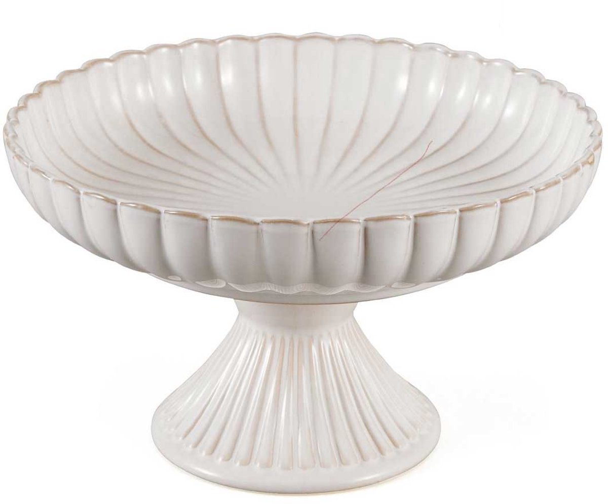 Almina Bloomy Serveerschaal op Voet - 28cm x 16cm - Porselein