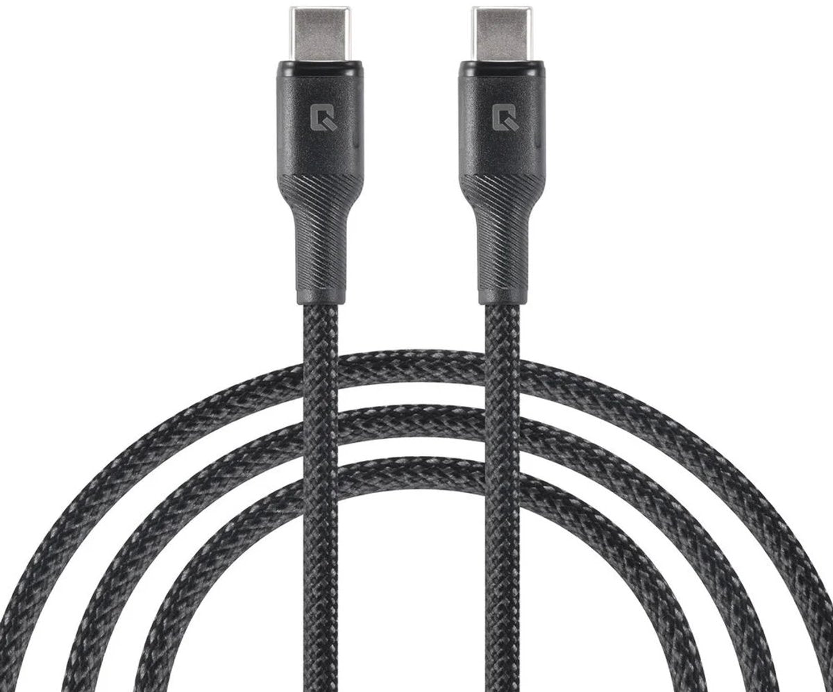 TUNIQ USB-C naar USB-C Kabel - 100cm - Snelle Oplaadkabel - Zwart