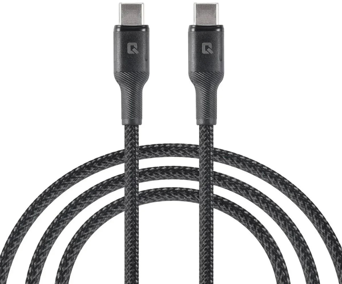 TUNIQ USB-C naar USB-C Kabel - 100cm - Snelle Oplaadkabel - Zwart - TEKZEN