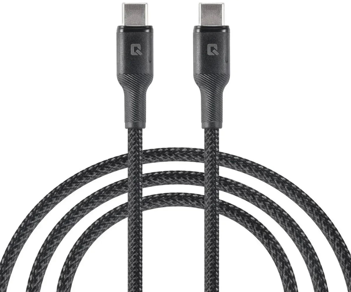 TUNIQ USB-C naar USB-C Kabel - 100cm - Snelle Oplaadkabel - Zwart - TEKZEN