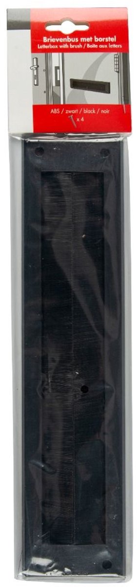Maclean Brievenbusborstel Zwart - Houdt de tocht buiten de deur - Eenvoudig te plaatsen