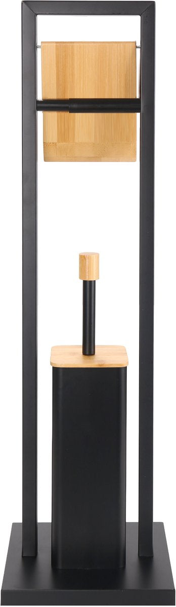 Cheffinger Bathroom Set - 2-in-1 - Toilet Brush and Toilet Roll Holder - Black