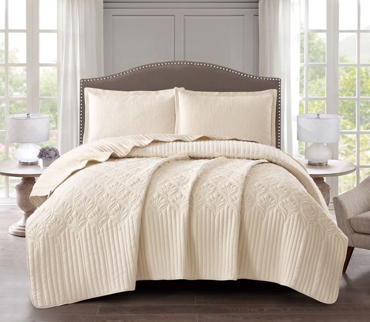 Cinar Nilufer Bedsprei Set 3-delig - Beige - 260x240cm