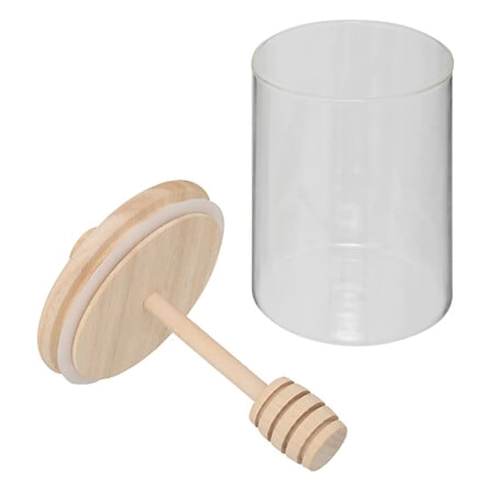 5Five Honigtopf mit Löffel – Glas/Bambus – 400 ml
