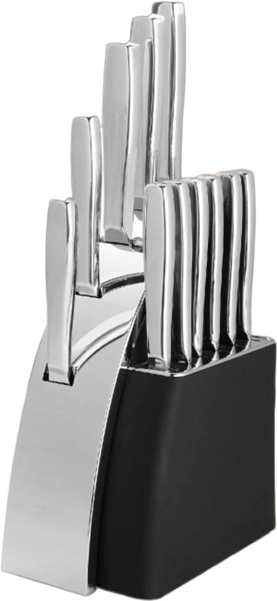 Maître Traiteur Knife set incl. Knife block - 12-piece - Stainless steel