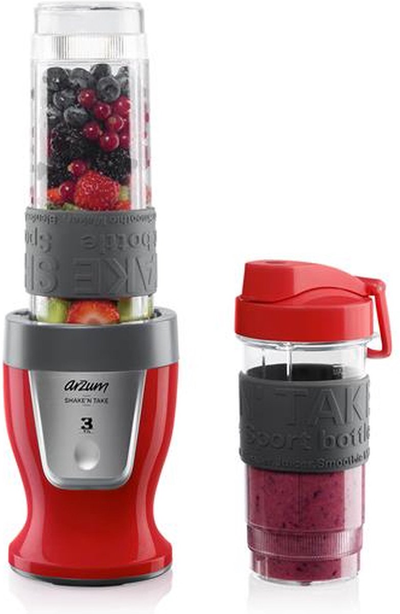 Arzum Shake'n Take Blender AR1032-0300 | Rood - Mini blender - 300W